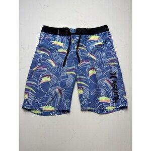 Hurley Swim Trunks Board Shorts Boys Size 12 Toucan Design